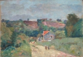 Maison de garde, Brunstatt. 1938. Huile sur carton. 24X35cm. Coll. particulière